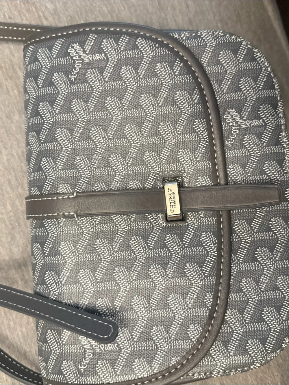 Goyard Gray Patterned Men’s Messenger Crossbody Bag